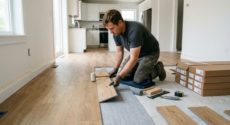 Vinyl Plank Floor Installation in Saco, ME